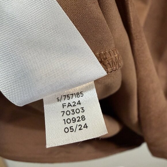 Loft Brown Faux Suede Mini Shift Dress Size 4 V-Neck Casual Spring Boho Preppy - Picture 5 of 11